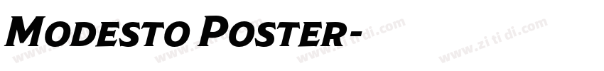 Modesto Poster字体转换